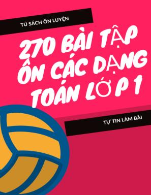 270 bài tập ôn các dạng toán Lớp 1